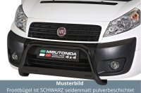 Frontbügel Edelstahl schwarz für Fiat Scudo 2006 - 63mm Gutachten Frontschutzbügel