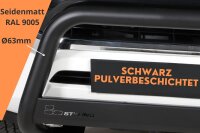 Frontbügel Edelstahl schwarz für Fiat Scudo 2006 - 63mm Gutachten Frontschutzbügel