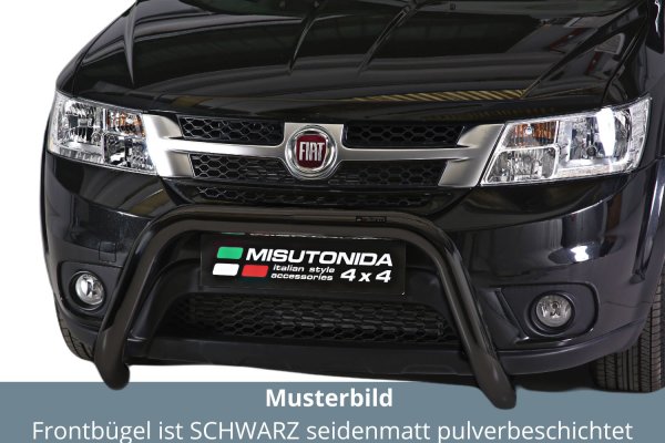 Frontbügel Edelstahl schwarz für Fiat Freemont 2011 - 76mm ABE Frontschutzbügel