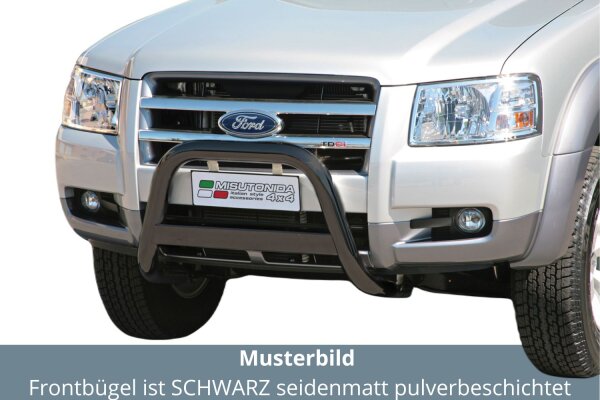 Frontbügel Edelstahl schwarz für Ford Ranger 2007-2009 63mm mit Gutachten Rammschutz