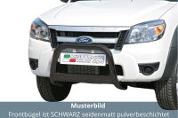 Frontbügel Edelstahl schwarz für Ford Ranger 2009 -2011 Ø63mm mit Gutachten Rammschutz