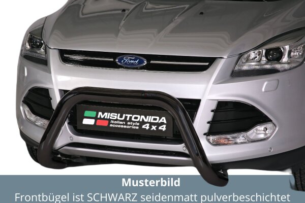 Frontbügel Edelstahl schwarz für Ford Kuga 2013-2016 76mm mit ABE Frontschutzbügel