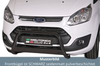 Frontbügel Edelstahl schwarz für Ford Transit Custom 2013 - 2017 63mm Bullbar