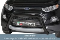 Frontbügel Edelstahl schwarz für Ford Ecosport 2014 - 2017 76mm mit Gutachten Frontschutzbügel