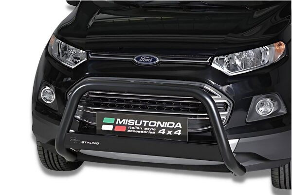 Frontbügel Edelstahl schwarz für Ford Ecosport 2014 - 63mm mit Gutachten Frontschutzbügel