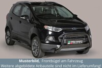 Frontbügel Edelstahl schwarz für Ford Ecosport 2014 - 63mm mit Gutachten Frontschutzbügel