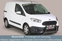 Frontbügel Edelstahl schwarz für Ford Transit Courier 2014 - 63mm ABE Bullbar