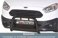 Frontbügel Edelstahl schwarz für Ford Transit Courier / Tourneo 2014 - 2017 Ø63mm Gutachten