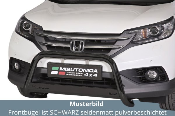 Frontbügel Edelstahl schwarz für Honda CR-V 2012 - 2015 63mm mit ABE Rammschutz