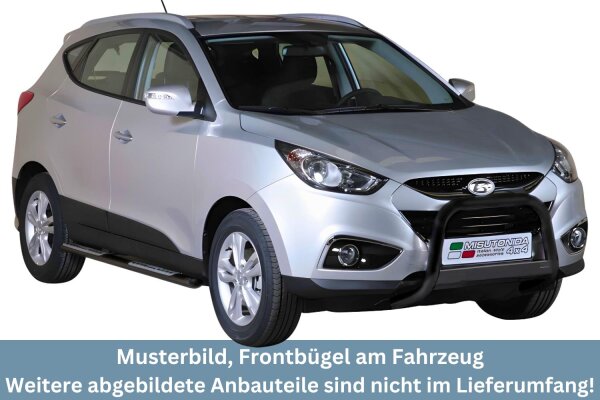 Frontbügel Edelstahl schwarz für Hyundai IX 35 2011 - 63mm ABE Frontschutzbügel