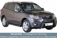 Frontbügel Edelstahl schwarz für Hyundai Santa Fe 2010 - 2012 76mm ABE Bullbar