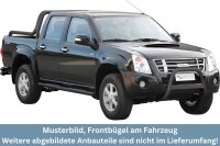 Frontbügel Edelstahl schwarz für Isuzu D-Max 2007 - 2011 Ø63mm mit Gutachten