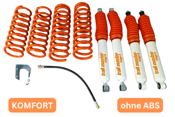 Trailmaster Fahrwerk Höherlegung für Suzuki Jimny FJ +50mm Diesel ohne ABS Komfort