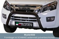 Frontbügel Edelstahl schwarz für Isuzu D-Max 2012-2016 Ø76mm ABE Bullbar