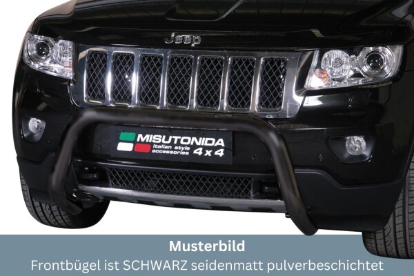 Frontbügel Edelstahl schwarz für Jeep Grand Cherokee WK2 2011 - 2014 76mm mit ABE