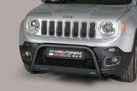 Frontbügel Edelstahl schwarz für Jeep Renegade 2014-2017 Ø63mm ABE Frontschutzbügel