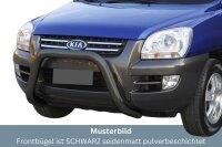 Frontbügel Edelstahl schwarz für KIA Sportage 2004 - 2007 76mm mit ABE Bullbar