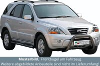 Frontbügel Edelstahl schwarz für KIA Sorento 2006 - 2008 Ø76mm mit Gutachten Rammschutz