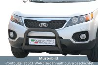 Frontbügel Edelstahl schwarz für KIA Sorento 2009 - 2012 63mm mit ABE Rammschutz