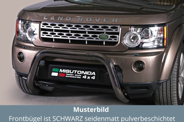 Frontbügel Edelstahl schwarz für Land Rover Discovery 4 2012 - 76mm ABE Bullbar