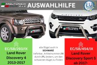 Frontbügel Edelstahl schwarz für Land Rover Discovery 4 2012 - 76mm ABE Bullbar