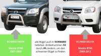 Frontbügel Edelstahl schwarz für Mazda BT 50 2007 - 2008 63mm mit ABE Rammschutz