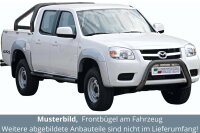 Frontbügel Edelstahl schwarz für Mazda BT 50 D.C. 2009 - 2012 76mm ABE Bullbar