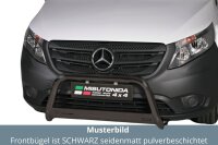 Frontbügel Edelstahl schwarz für Mercedes Vito W447 Viano Bj. 2015- Ø63mm mit ABE