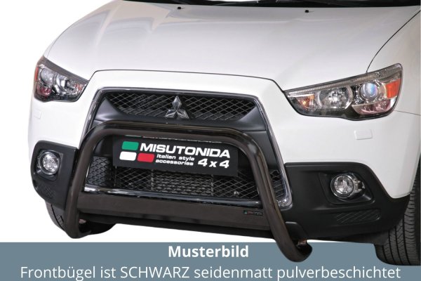 Frontbügel Edelstahl schwarz für Mitsubishi ASX 2010 - 2012 63mm mit ABE Bullbar