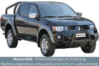 Frontbügel Edelstahl schwarz für Mitsubishi L200 KAOT 2006 - 2008 Ø63mm mit Gutachten