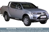 Frontbügel Edelstahl schwarz für Mitsubishi L200 KAOT 2010-2014 63mm mit ABE