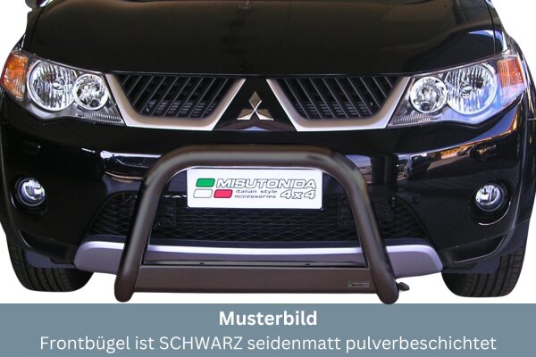 Frontbügel Edelstahl schwarz für Mitsubishi Outlander 2007 - 2009 63mm mit ABE