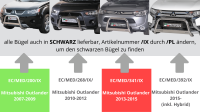 Frontbügel Edelstahl schwarz für Mitsubishi Outlander 2007 - 2009 63mm mit ABE