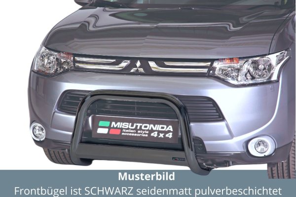 Frontbügel Edelstahl schwarz für Mitsubishi  Outlander 2013 - 2015 63mm mit ABE