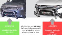 Frontbügel Edelstahl schwarz für Mitsubishi...