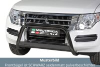 Frontbügel Edelstahl schwarz für Mitsubishi Pajero 2015 - 63mm mit ABE Bullbar