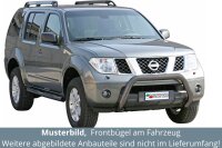 Frontbügel Edelstahl schwarz für Nissan Pathfinder 2005 - 2011 76mm ABE Bullbar