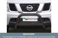 Frontbügel Edelstahl schwarz für Nissan Navara 2005 - 2009 63mm mit ABE Bullbar