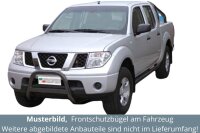 Frontbügel Edelstahl schwarz für Nissan Navara 2005 - 2009 63mm mit ABE Bullbar