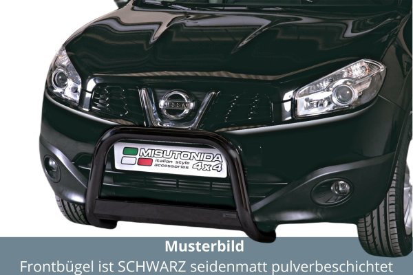 Frontbügel Edelstahl schwarz für Nissan Qashqai 2010 - 2013 63mm mit ABE Bullbar