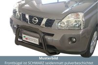 Frontbügel Edelstahl schwarz für Nissan X-Trail 2007 - 2010 63mm mit ABE Bullbar