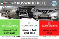 Frontbügel Edelstahl schwarz für Nissan X-Trail 2007 - 2010 63mm mit ABE Bullbar