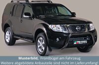 Frontbügel Edelstahl schwarz für Nissan Pathfinder 2011 - Ø76mm mit Gutachten