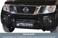 Frontbügel Edelstahl schwarz für Nissan Pathfinder R51 V6 2011 - Ø76mm Gutachten