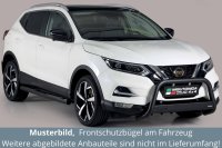 Frontbügel Edelstahl schwarz für Nissan Qashqai 2014 - 63mm mit ABE Rammschutz