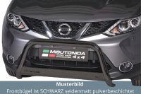 Frontbügel Edelstahl schwarz für Nissan Qashqai J11 2014 - Ø63mm mit Gutachten