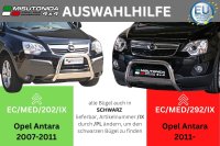 Frontbügel Edelstahl schwarz für Opel Antara 2007 - 2010 63mm mit ABE Rammschutz