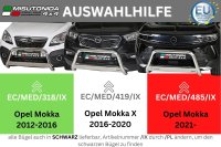 Frontbügel Edelstahl schwarz für Opel Mokka 2012 - 2016 63mm mit ABE Rammschutz