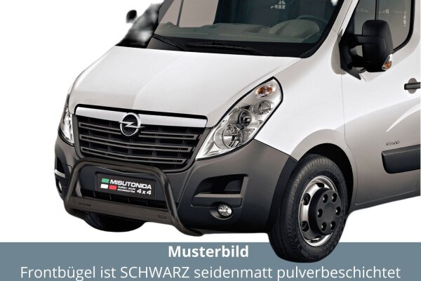 Frontbügel Edelstahl schwarz für Opel MOVANO B 2010-2019 Ø63mm Gutachten Frontschutzbügel