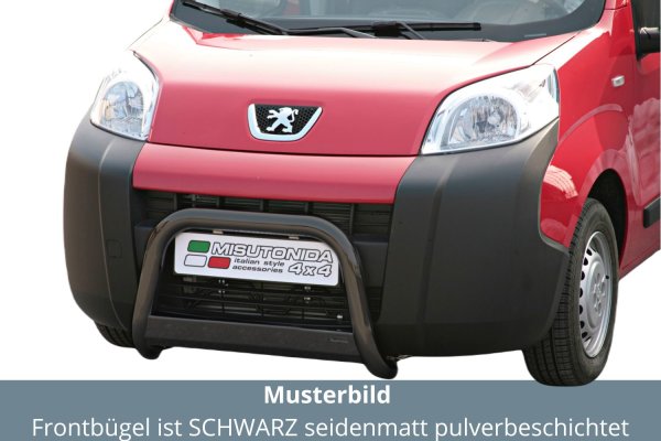 Frontbügel Edelstahl schwarz für Peugeot Bipper 2008 - 63mm mit ABE Rammschutz